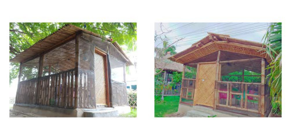 Bamboo summer hut